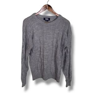 Gray Knights Bridge Chunky Knit Crewneck Sweater Size M